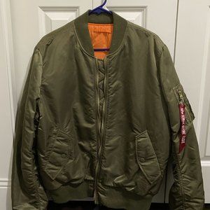 Alpha Industries Olive Bomber Jacket